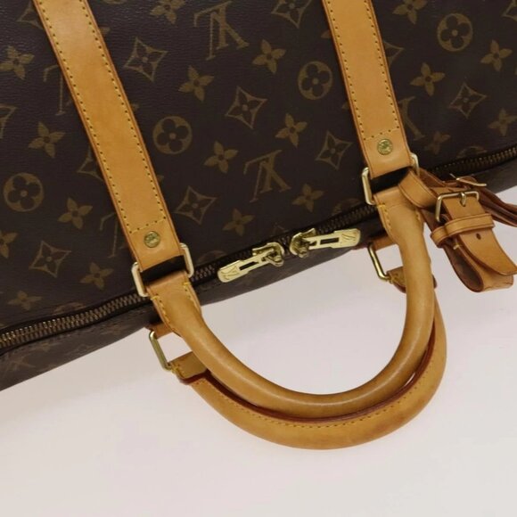 LOUIS VUITTON Monogram Keepall 55 Boston Bag LV Auth - Picture 8 of 16
